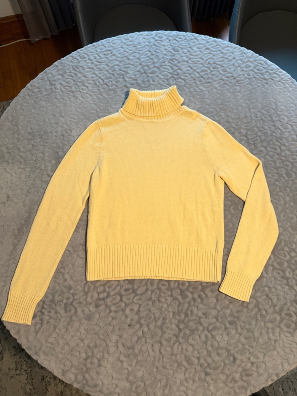 JEANNE PIERRE Pale Yellow Turtleneck Sweater